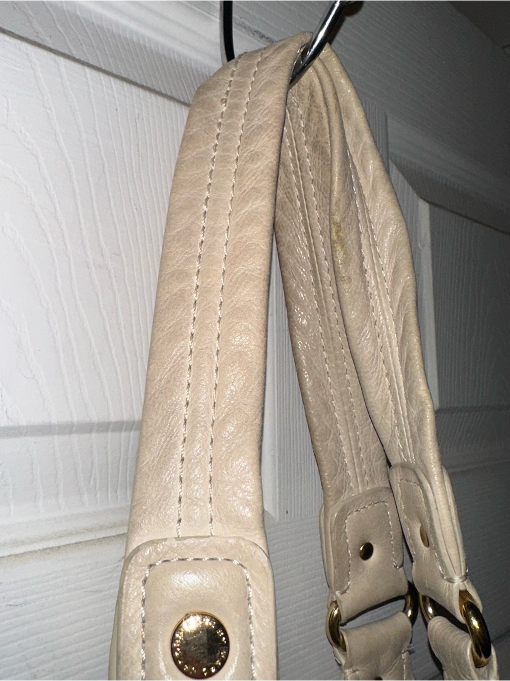 Marc Jacobs Vintage Multi pockets Cream Genuine Pebble Leather Shoulders/Handbag - Picture 6 of 6